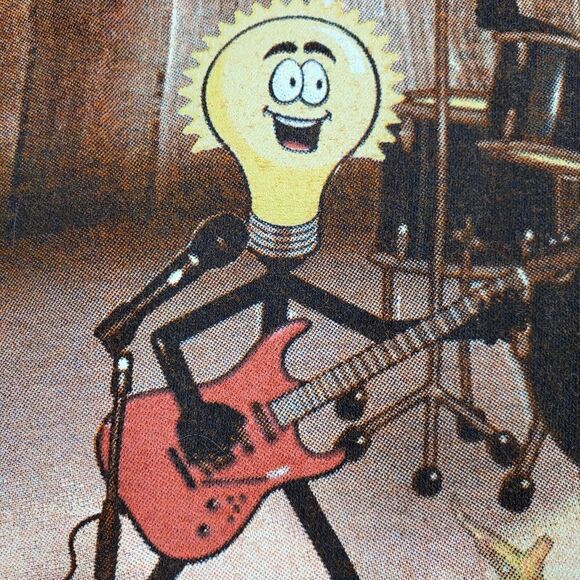 L vintage BLUES BROTHERS GUITAR MILLER LITE Y2K orange TSHIRT LARGE - Picture 9 of 11